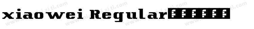 xiaowei Regular字体转换